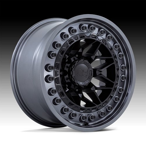 Black Rhino Alpha Matte Black Gunmetal Custom Truck Wheels 1